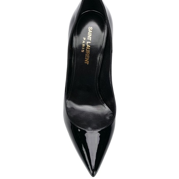 Black Saint Laurent Pointed Toe Pumps - Picture 3 of 6